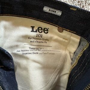 Lee 101 Rider selvage jeans size 32x34 EUC